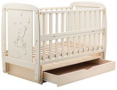 Ліжечко Babyroom Умка DUMYO-3 маятник, ящик, відкидний бік бук слонова кістка
